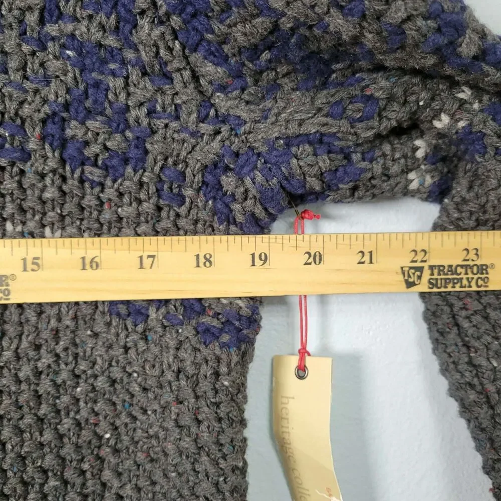 NWT Banana Republic Men M Merino Wool Fair Isle Shawl Collar Sweater Cabincore